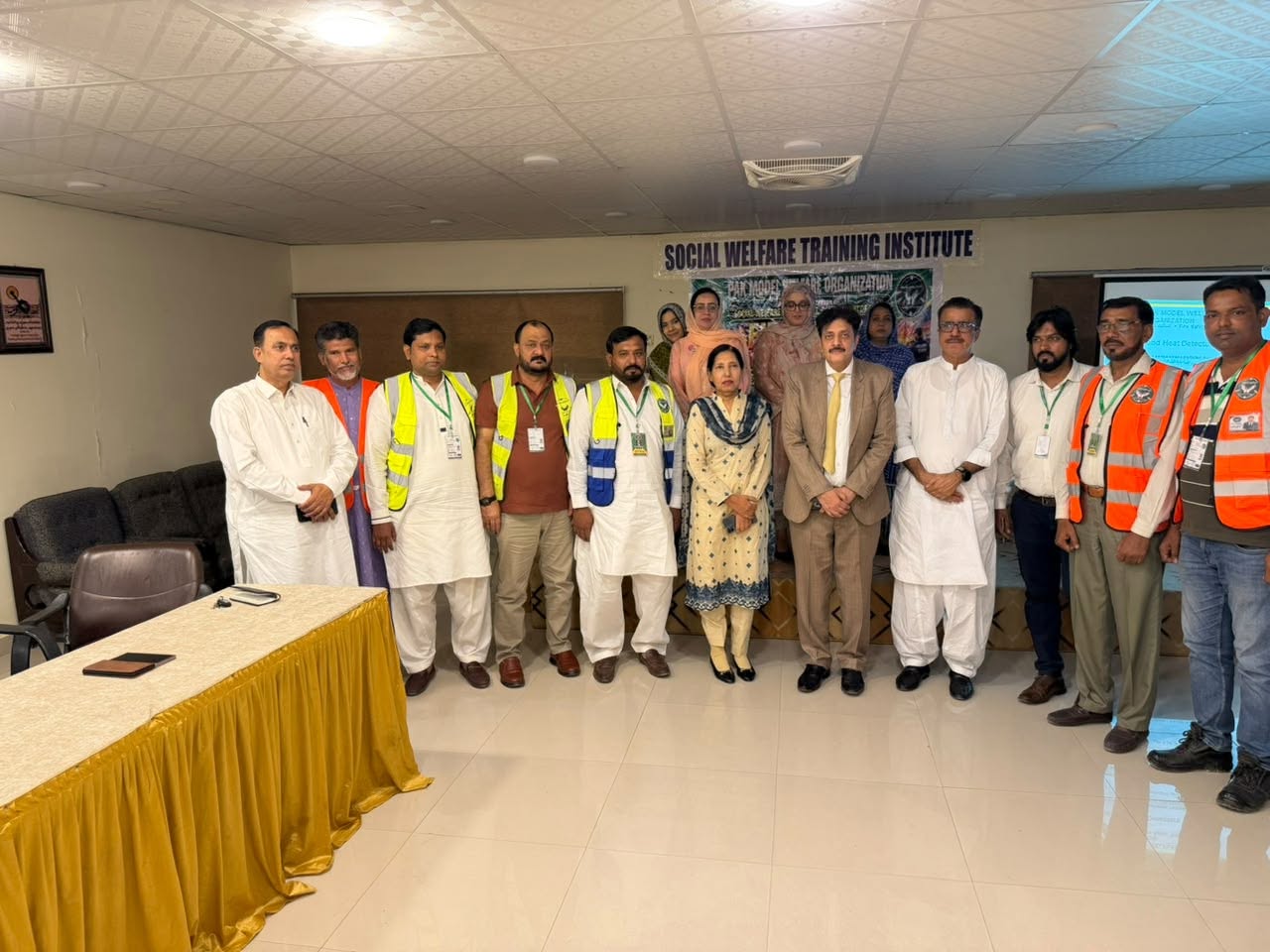Fire drill training session at the Social Welfare Training Institute, Karachi